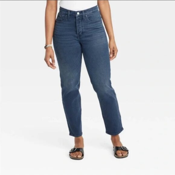 Universal Thread Denim - Women's Mid-Rise 80's Slim Fit Jeans - Universal Thread Dark Wash 6
